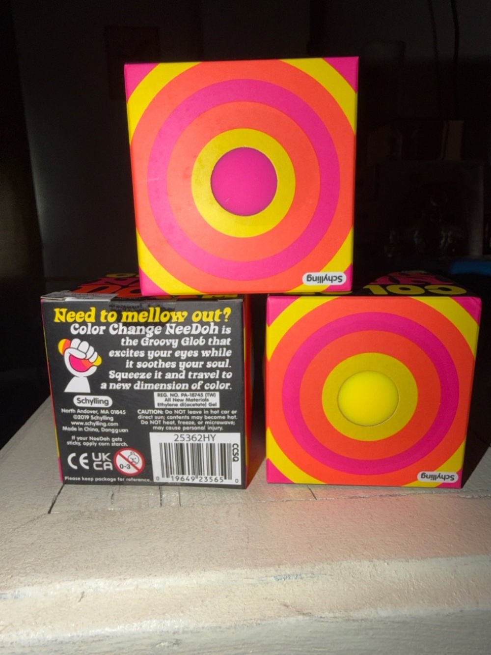 Color Change NeeDoh Stress Ball - Pink & Yellow & blue